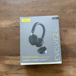 Jabra Evolve2 75 Wireless Bluetooth Headphones -  Desk Stand with Magnetic Docking