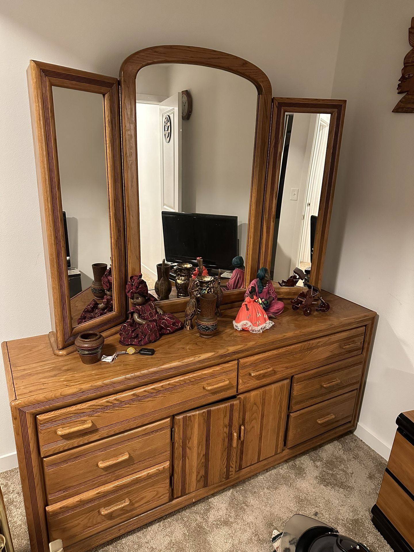 Dresser with mirror