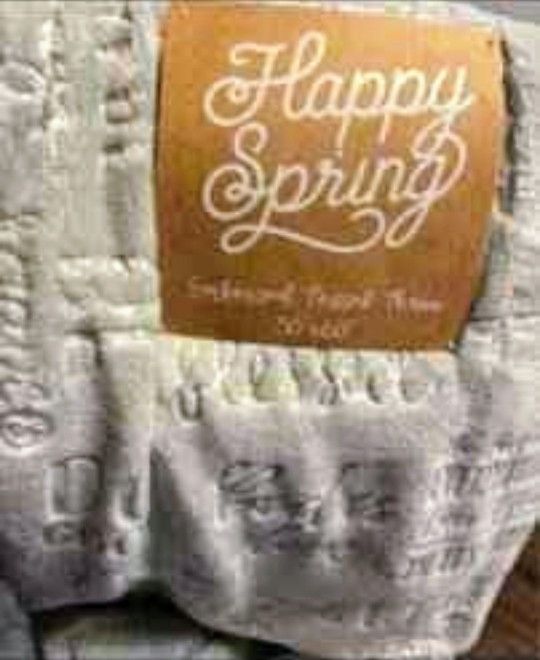 NEW Embossed Tassle Throw - 50" X 60", Gray, Sell