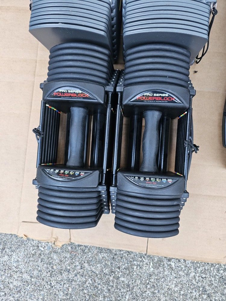 Powerblock Adjustable Dumbells 32lbs