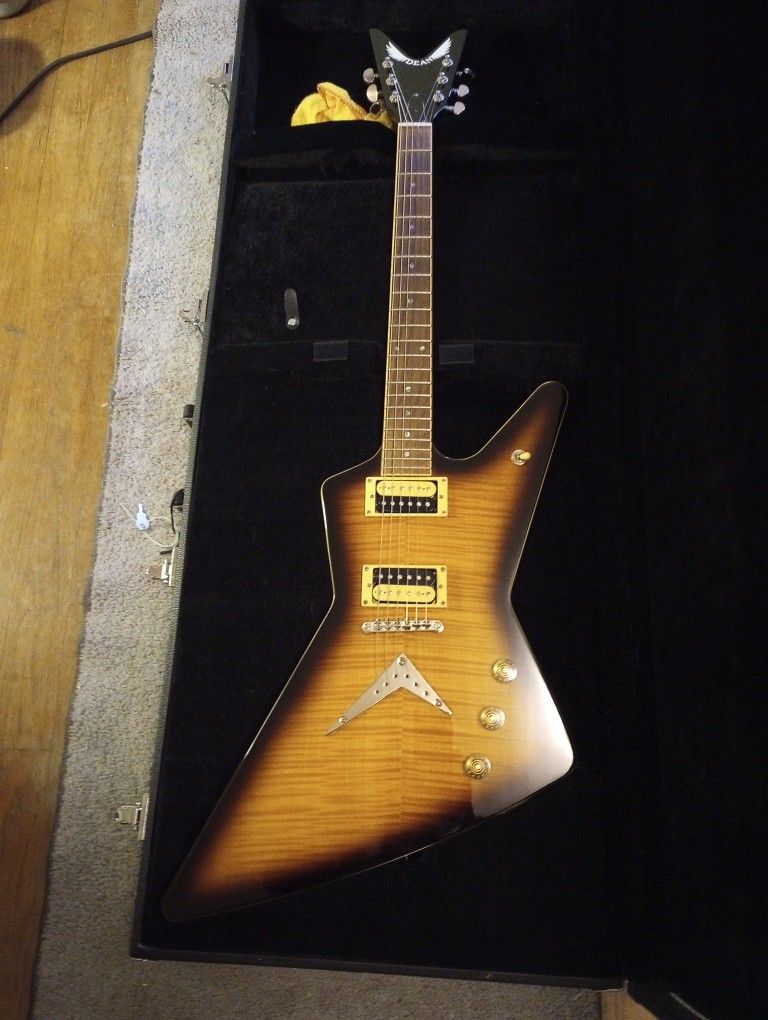 Dean Z Explorer Made In Korea And Mint Condition With Original Case Maybe We'll Trade For A G&L Guitar But You Got To Throw Some Cash Into