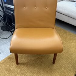 Beautiful Vegan Leather Retro Side Chair
