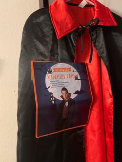 Black and Red Vampire Cape Costume