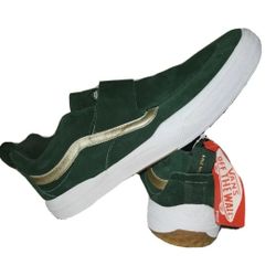 Vans Kyle Walker Pro Shake Junt Skate Shoes Mens Size 13 Green Snea kers Suede