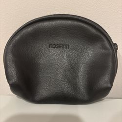 New Rosetti 100% Vinyl, Black, Small Rounded Top Coin, Purse, Or Cosmetic Pouch