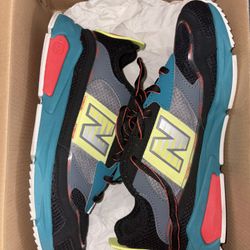 New Balance X-Racer men's shoes in the 'Team Teal Black' colorway with the style code MSXRCHNP. 