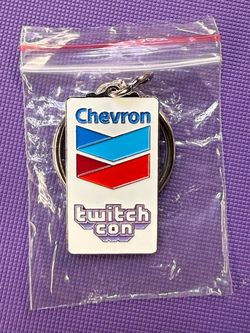 RARE TwitchCon x Chevron TwitchCon 2023 Exclusive Keychain Brand New
