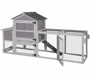 Large mobile chicken cool, with wheels and activity area
