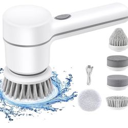  Electric Spin Scrubber - Shower Scrubber,Bathroom Scrubber Electric,for Cleaning Tub, Floor, Tile, Window, Sink, Kitchen Cleaning with 5 Electric Cle