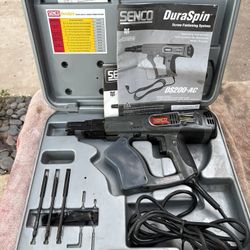 Senco DuraSpin Collated Drywall/Deck Screw Driver Gun Kit—DS200AC—Clean- Hard Case/Manual, 9’ Cord