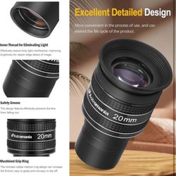 Astromania Telescope 20mm, Wide Angle 58 Degree Apparent Field Planetary for 1.25