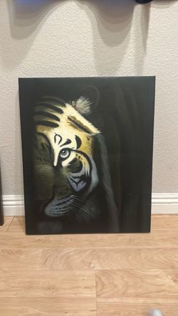 Tiger canvas painting 23x27 inch