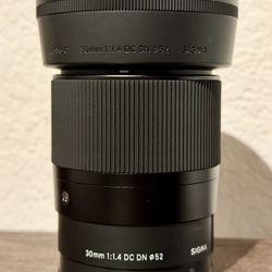Sigma 30mm F1.4 E-mount