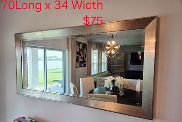 Rectangular silver mirror