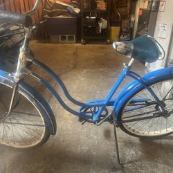 Old  Blue Schwinn  Bike 