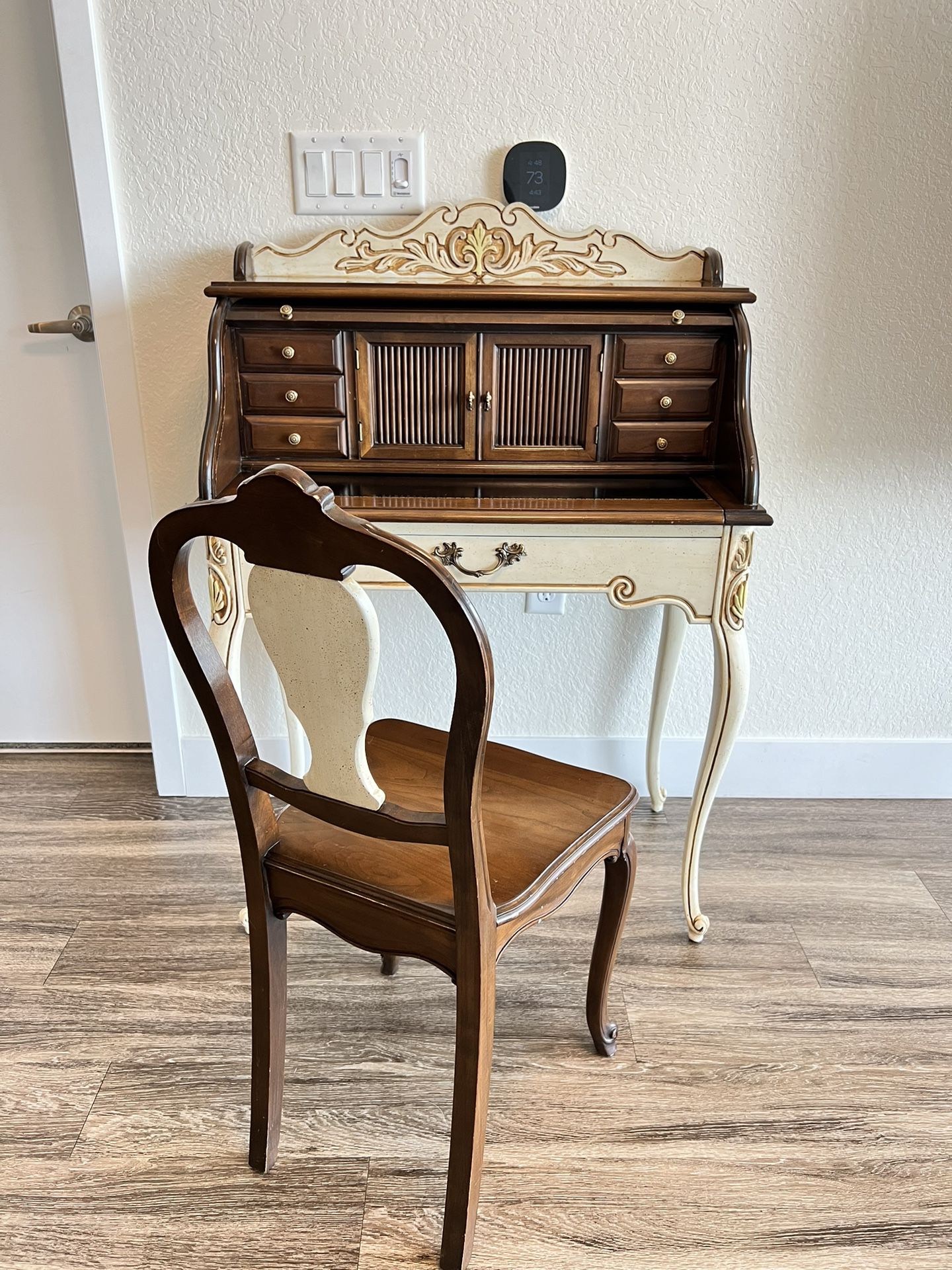 Vintage Vanity / Writing Desk With Chair