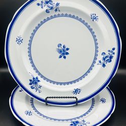 Vtg 2 Spode Gloucester Fine Sone Blue Floral Dinner Plates 10 1/4” Y2989