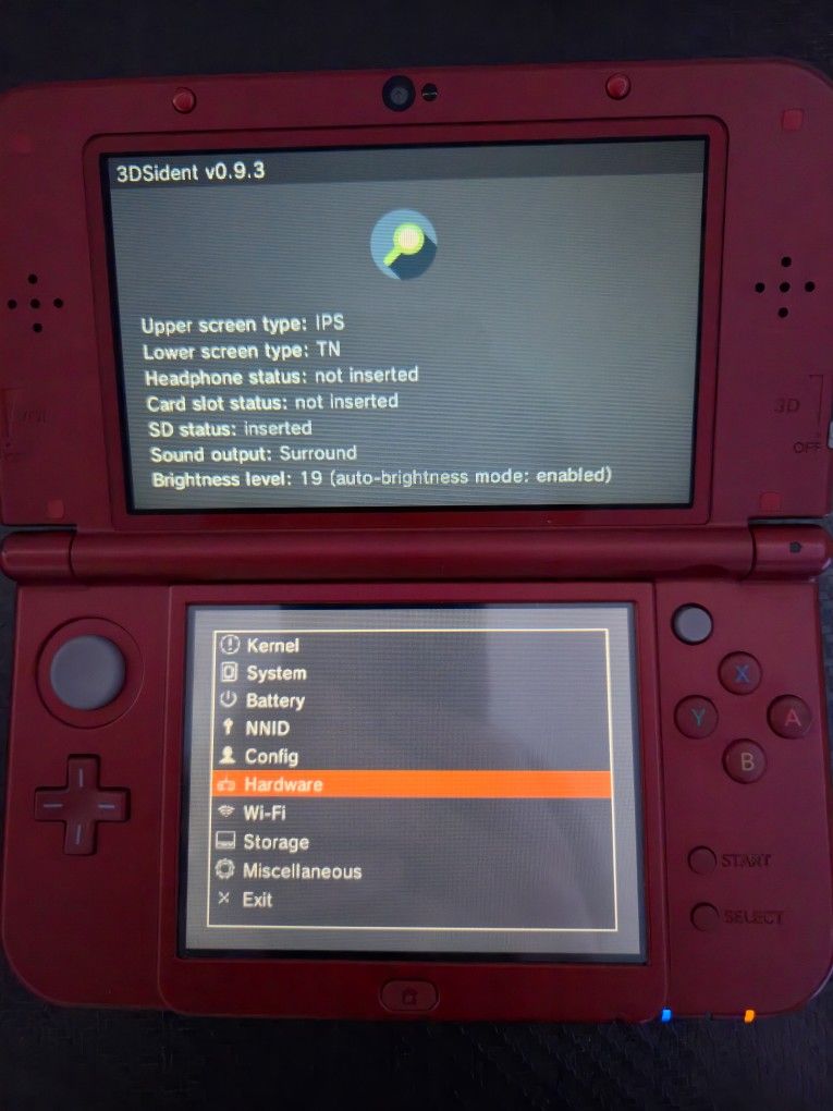 New 3ds XL RED USA TOP IPS WITH BOX