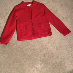 Red Wool Jacket/Cardigan