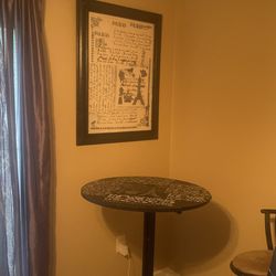 Matching Paris Stamp Table and Large Picture Set 