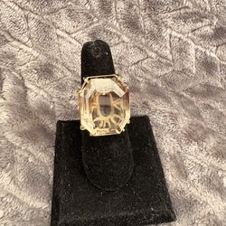 Smokey quarts 50ct in 14k ring