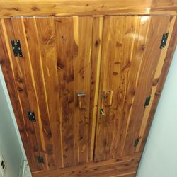 Vintage Cedar Armoire Closet 