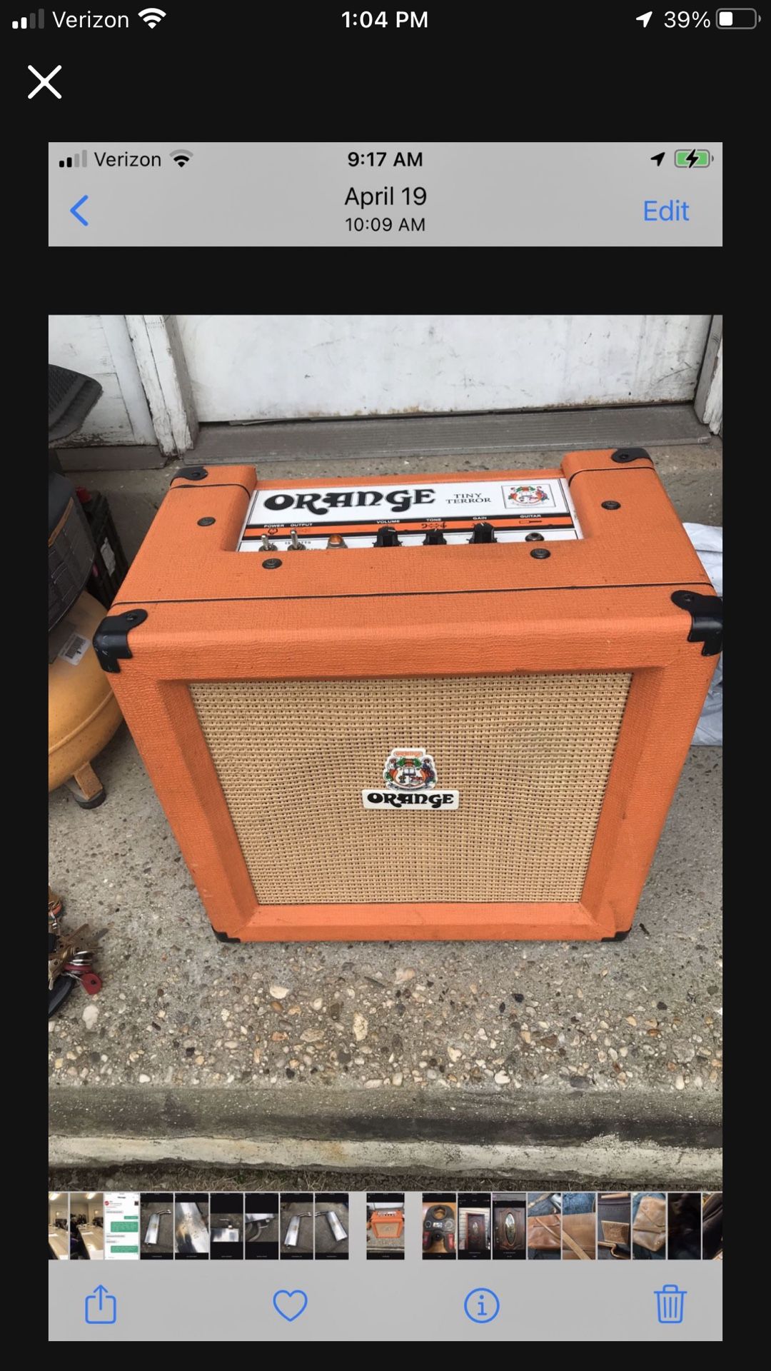 ORANGE.   COMBO.  AMP. (TINY.  TERROR). All.  Tubes.   Made.  In. England. 