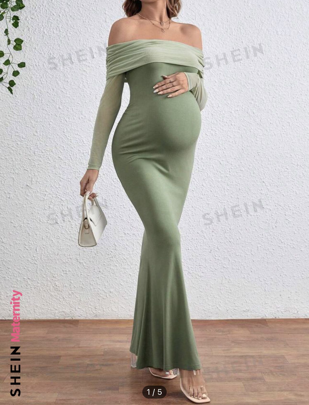 Sage Green Maternity Dress Size S