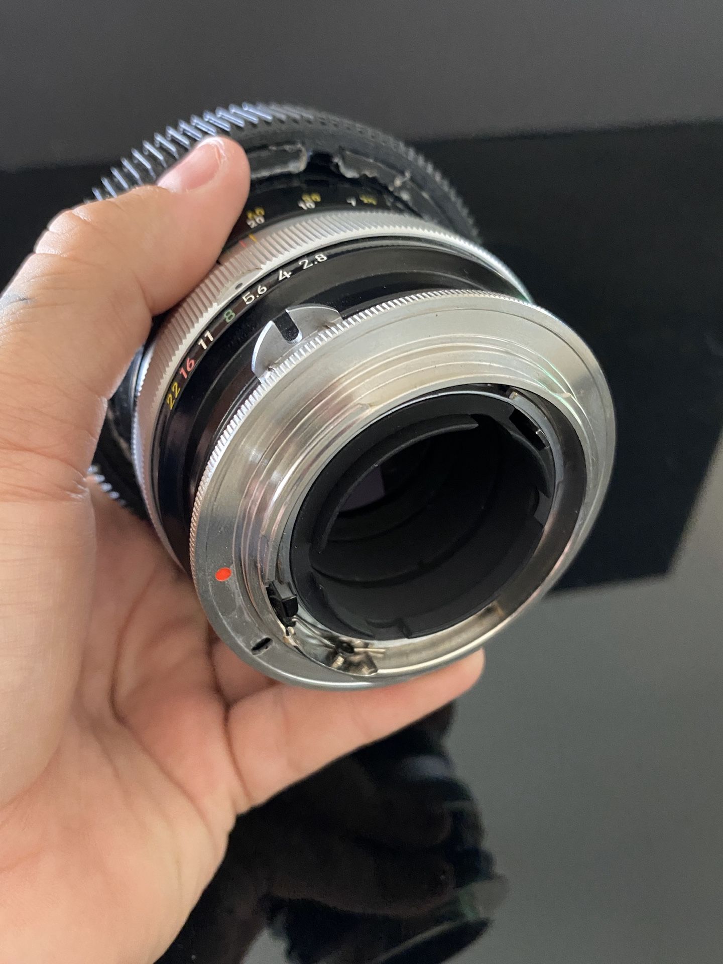 Nikon Nikkor AI vintage cine modded cinema lens 135mm w canon