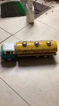 Tin friction toy truck