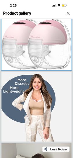 Wearable electric breast pump