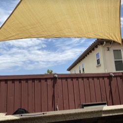 8' x 8' x 8' Beige Sun Shade Sail Triangle - Shade Sails Canopy for Patio