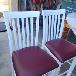 (2) Barstools-2 White $35 FOR BOTH