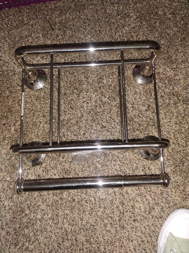 Pottery Barns Double Toilet Paper/ Magazine Rack. I Have No Hardware For It.