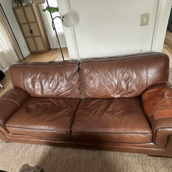 Brown Leather Couch
