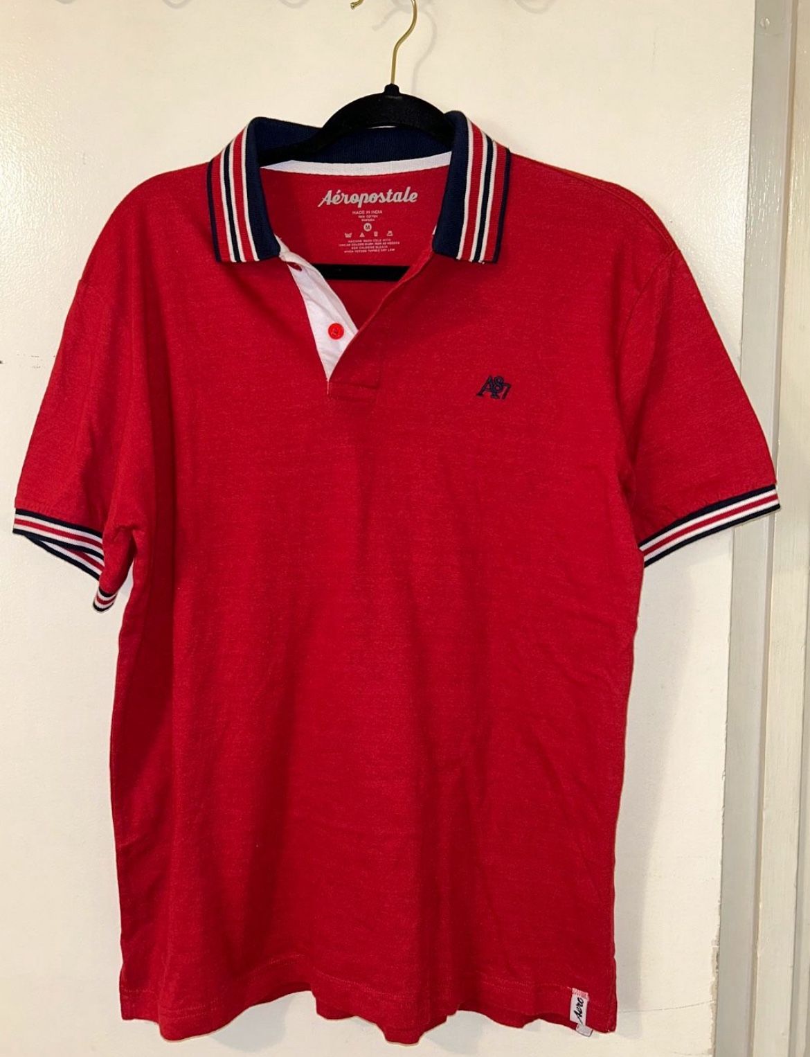 Menβs Aeropostale Brand Collared Polo Shirt Size L