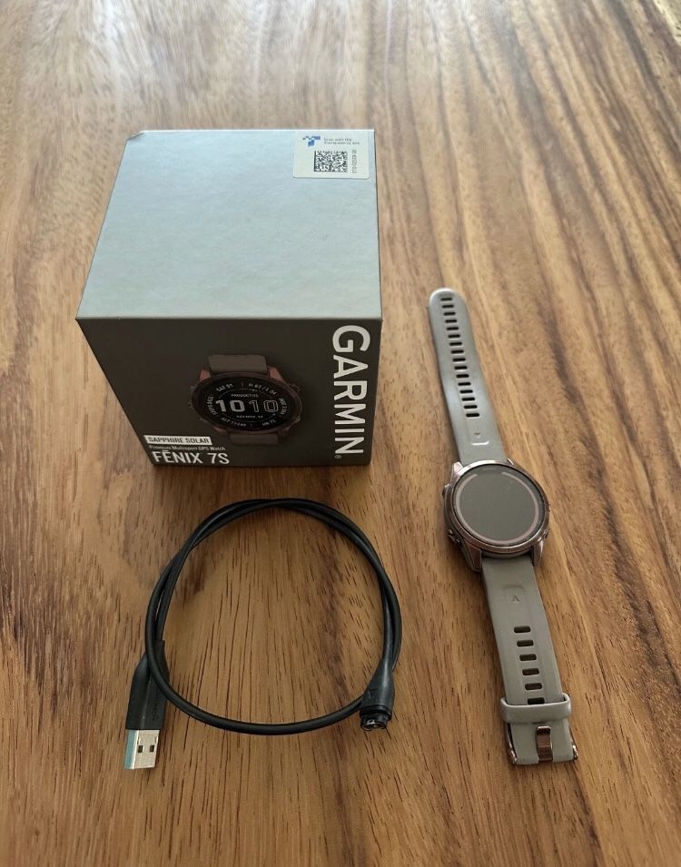 Garmin FENIX 7S Sapphire Solar Bronze Titanium Shale Gray Band 010-02539-28