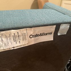 Blue Modern Crate And Barrel Couch 