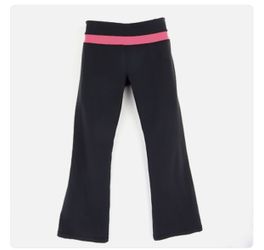 Lululemon Flared Legging Yoga Black Pink Accent Women