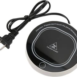 Smart Coffee Cup Warmer Black Coffee Mug Warmer for Desk with Heating Function for Cocoa Tea Milk Water(US Plug 110V)