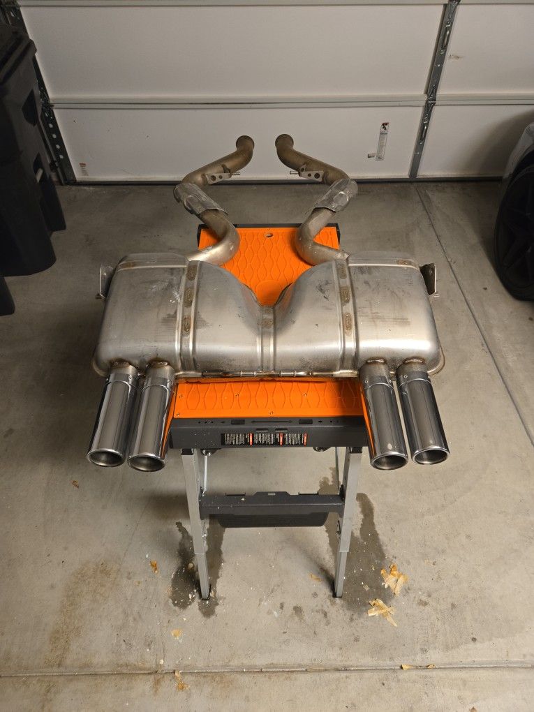 Used E92 E93 OEM Bmw M3 Muffler Exhaust Very Good Condition Polished Tips 2008-2013