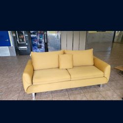 Brand New Pezzan Italian Modern Orange Sleeper Sofa
