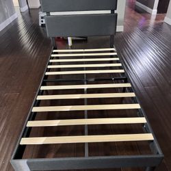 Like New Full  Size Bed Frame Dark Gray 