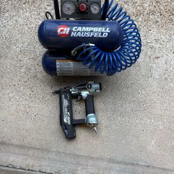 Campbell Hausfeld Compressor With Hitachi 2 inch Brad Nailer
