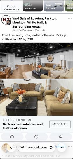2 Free Olive Sofas