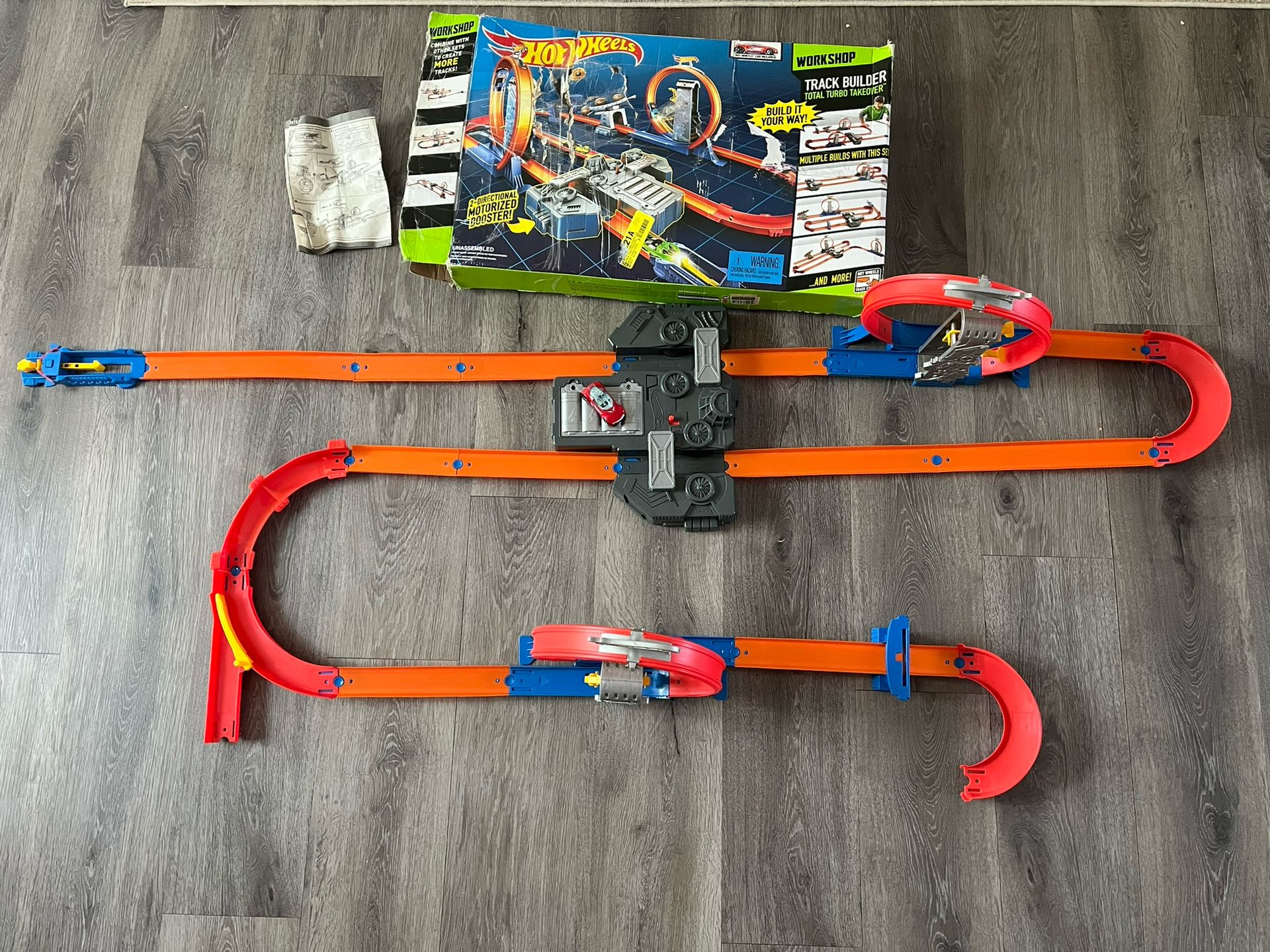 Hot wheels track builder total turbo takeover track set sale