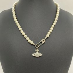 Brand new single-layer pearl necklace brooch pendant