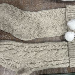 Pair of Christmas Knitted Stockings