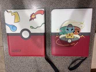 2 Pokémon Binder MINT w Card Sleeves