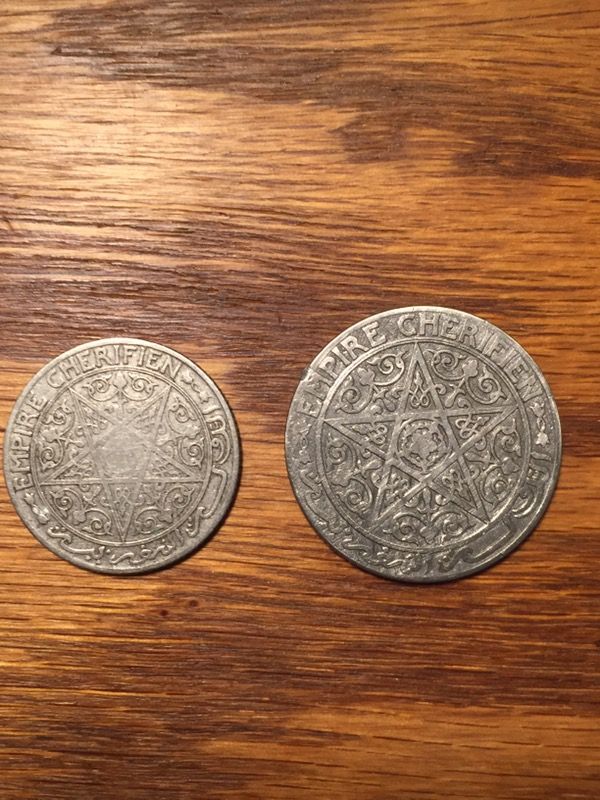 1921 Cherifien Empire Moroccan Coins
